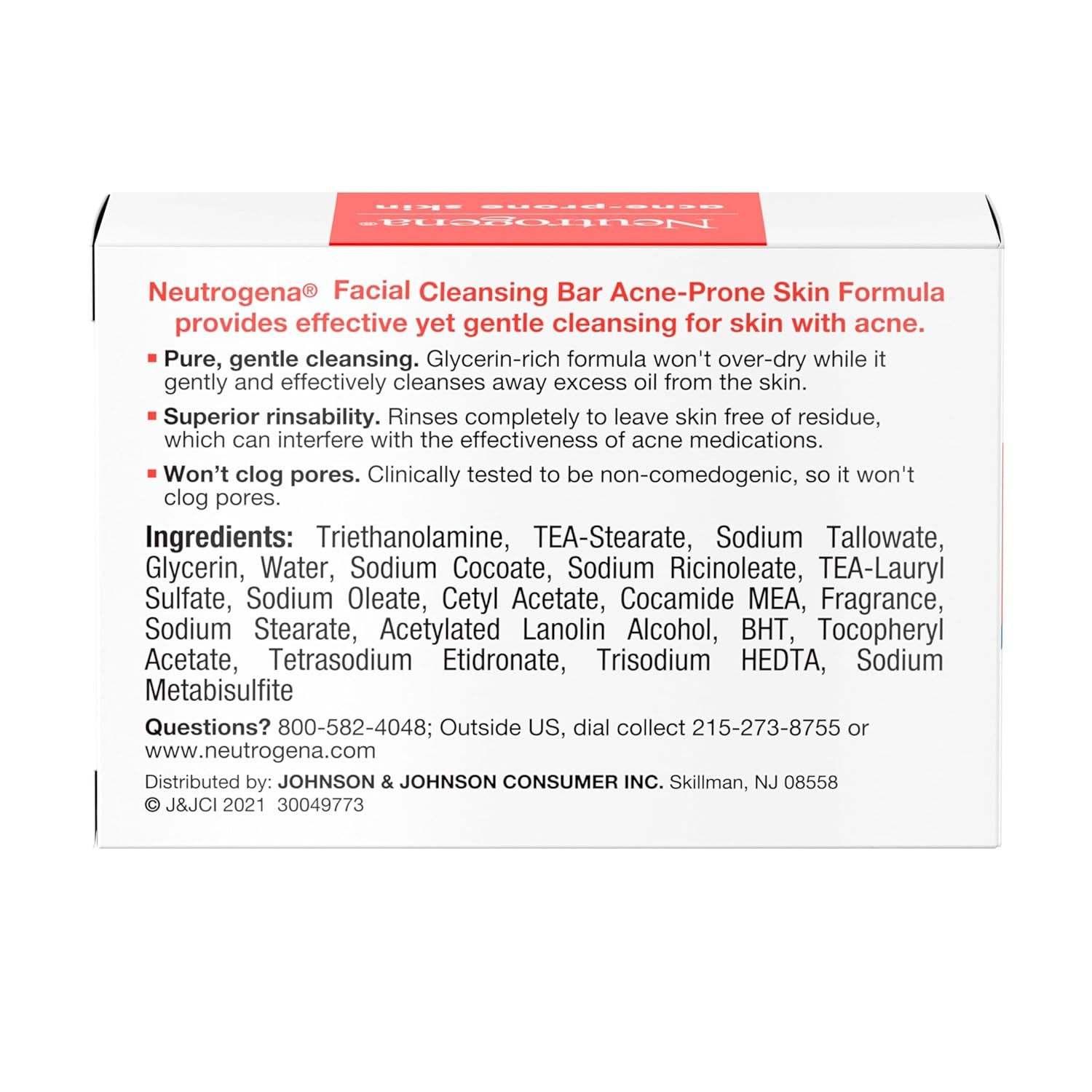image:imageNeutrogena Transparent Facial Bars AcneProne Skin Formula 35 Ounce Pack of 8Scented