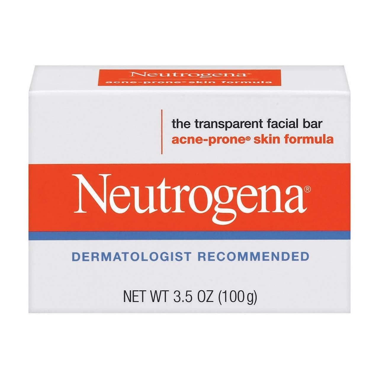 image:imageNeutrogena Transparent Facial Bars AcneProne Skin Formula 35 Ounce Pack of 8Unscented