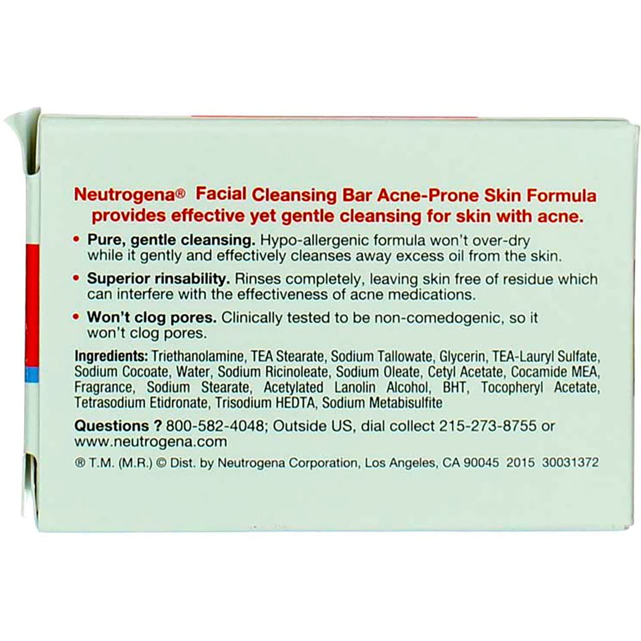 image:imageNeutrogena Transparent Facial Bars AcneProne Skin Formula 35 Ounce Pack of 8Unscented