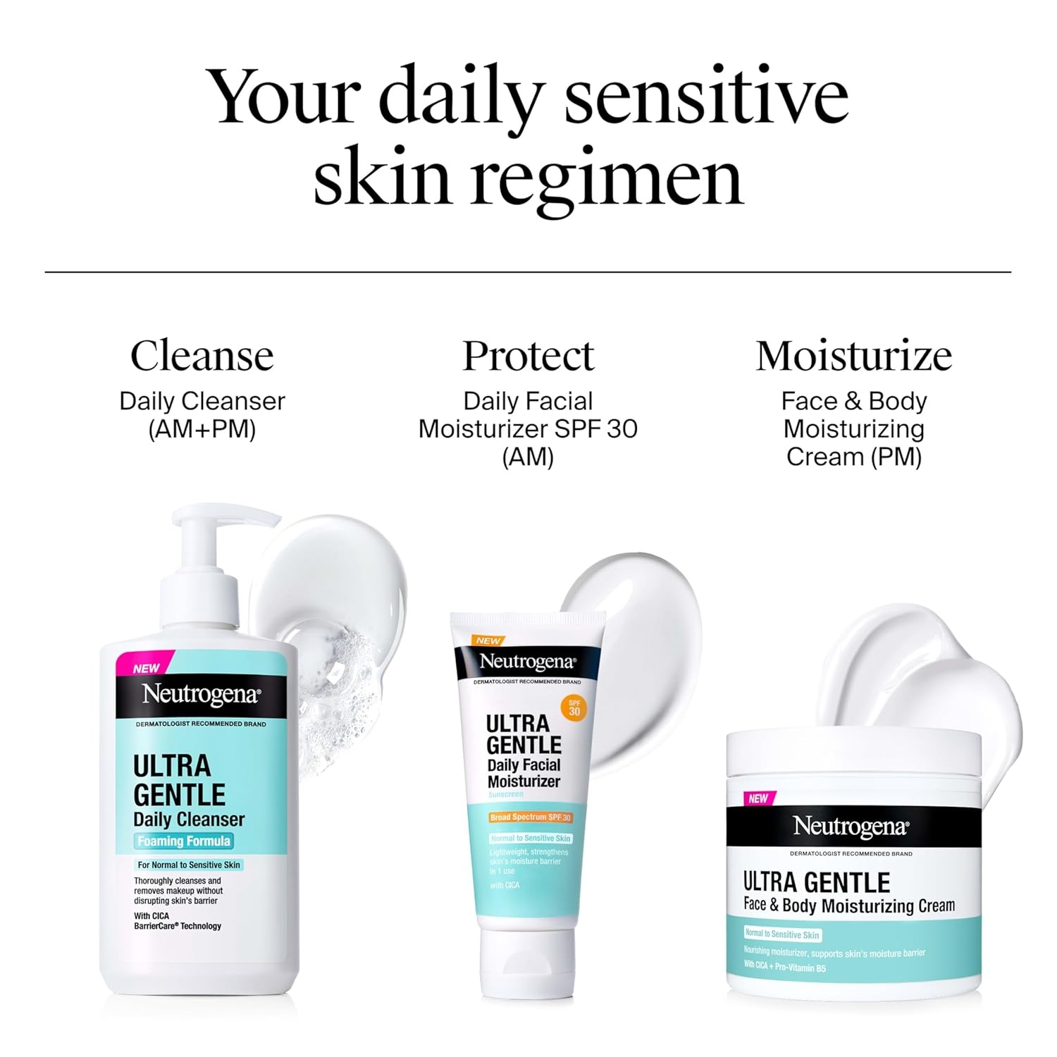 image:imageNeutrogena Ultra Gentle Foaming Facial Cleanser Fragrance Free Hydrating Face Wash for Sensitive Skin Daily Non Over Drying Makeup Remover Hypoallergenic Soap amp Dye Free NonComedogenic 16 Fl OzUltra Gentle Cleanser