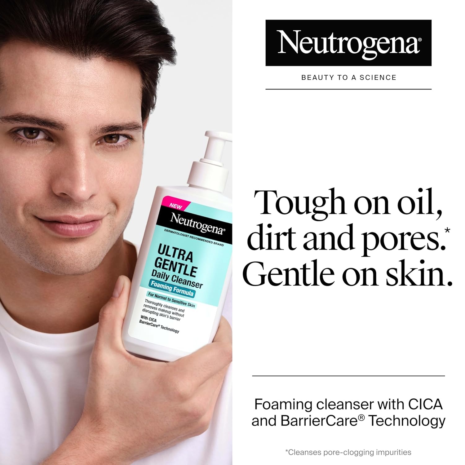 image:imageNeutrogena Ultra Gentle Foaming Facial Cleanser Fragrance Free Hydrating Face Wash for Sensitive Skin Daily Non Over Drying Makeup Remover Hypoallergenic Soap amp Dye Free NonComedogenic 16 Fl OzUltra Gentle Cleanser