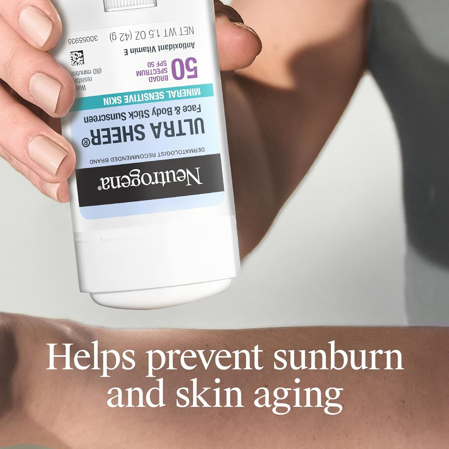image:imageNeutrogena Ultra Sheer Dry Touch SPF 50 Mineral Sunscreen Stick for Sensitive Skin Zinc Oxide Body amp Face Sunscreen with Vitamin E No White Residue amp Vegan 15 oz15 Ounce Pack of 12