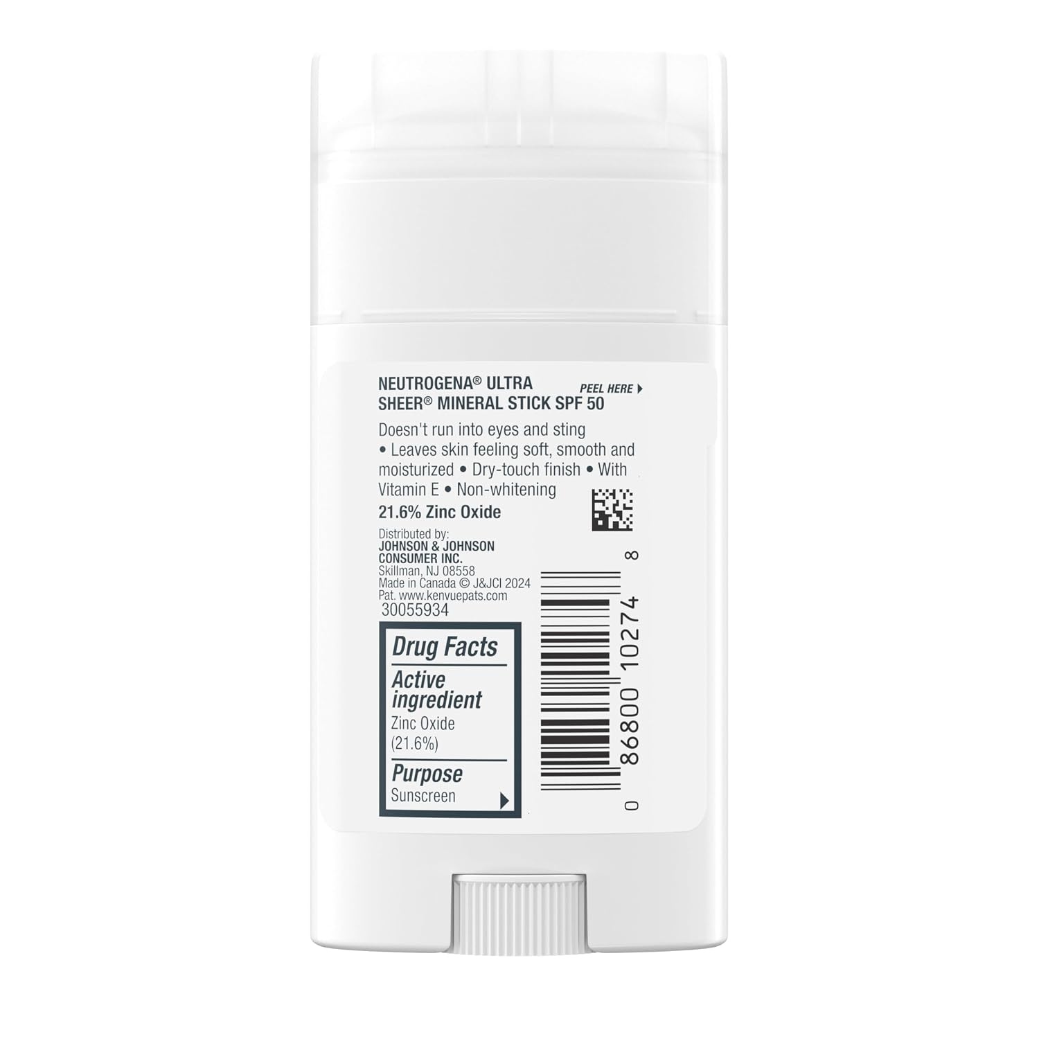 image:imageNeutrogena Ultra Sheer Dry Touch SPF 50 Mineral Sunscreen Stick for Sensitive Skin Zinc Oxide Body amp Face Sunscreen with Vitamin E No White Residue amp Vegan 15 oz15 Ounce Pack of 12
