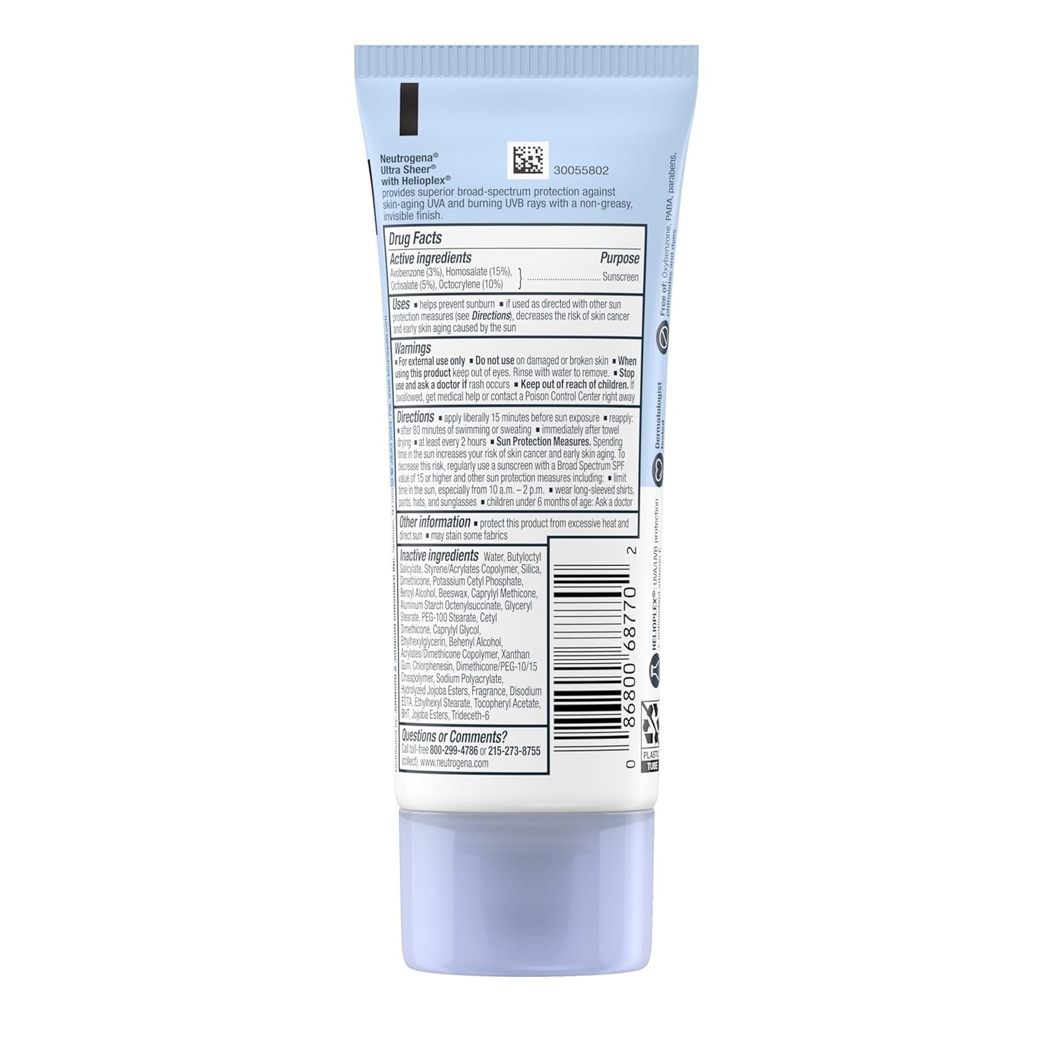 image:imageNeutrogena Ultra Sheer Dry Touch Sunscreen Lotion SPF 70 Broad Spectrum UVA UVB Protection Lightweight Water Resistant up to 80 Minutes Oil PABA Oxybenzone Free 3 fl oz3 Fl Oz Pack of 12