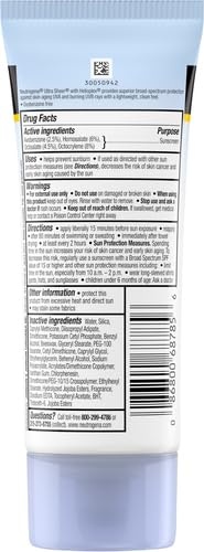 image:imageNeutrogena Ultra Sheer DryTouch Sunscreen SPF 30 for Face amp Body Lightweight Non Greasy Broad Spectrum UVAUVB Protection No White Cast Water Resistant 80 Min Travel Sunscreen Lotion 3 fl oz3 Fl Oz Pack of 3