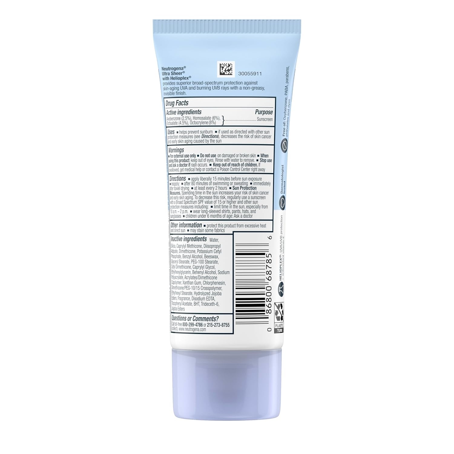 image:imageNeutrogena Ultra Sheer DryTouch Sunscreen SPF 30 for Face amp Body Lightweight Non Greasy Broad Spectrum UVAUVB Protection No White Cast Water Resistant 80 Min Travel Sunscreen Lotion 3 fl oz3 Fl Oz Pack of 1