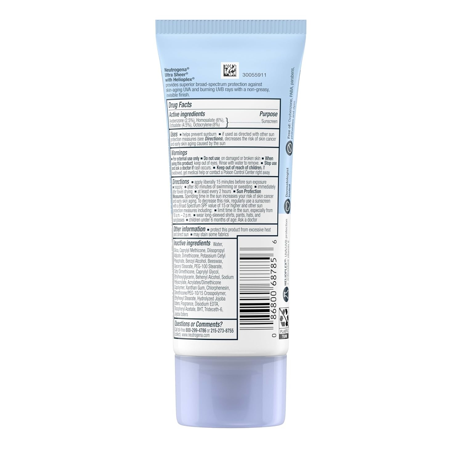 image:imageNeutrogena Ultra Sheer DryTouch Sunscreen SPF 30 for Face amp Body Lightweight Non Greasy Broad Spectrum UVAUVB Protection No White Cast Water Resistant 80 Min Travel Sunscreen Lotion 3 fl oz3 Fl Oz Pack of 3
