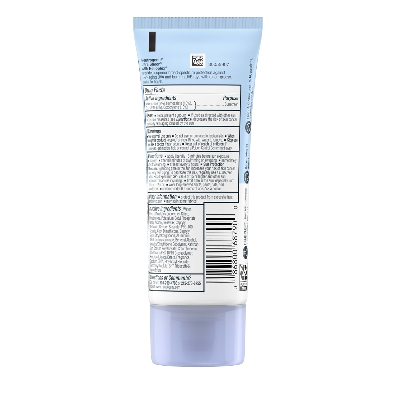 image:imageNeutrogena Ultra Sheer DryTouch Sunscreen SPF 55 for Face amp Body Lightweight Non Greasy Broad Spectrum UVAUVB Protection No White Cast Water Resistant 80 Min Travel Sunscreen Lotion 3 fl oz3 Fl Oz Pack of 1
