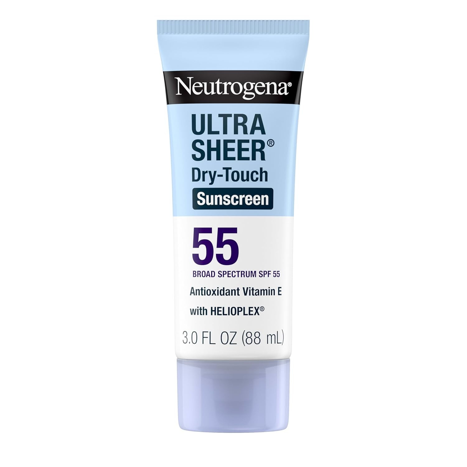 image:imageNeutrogena Ultra Sheer DryTouch Sunscreen SPF 55 for Face amp Body Lightweight Non Greasy Broad Spectrum UVAUVB Protection No White Cast Water Resistant 80 Min Travel Sunscreen Lotion 3 fl oz3 Fl Oz Pack of 1