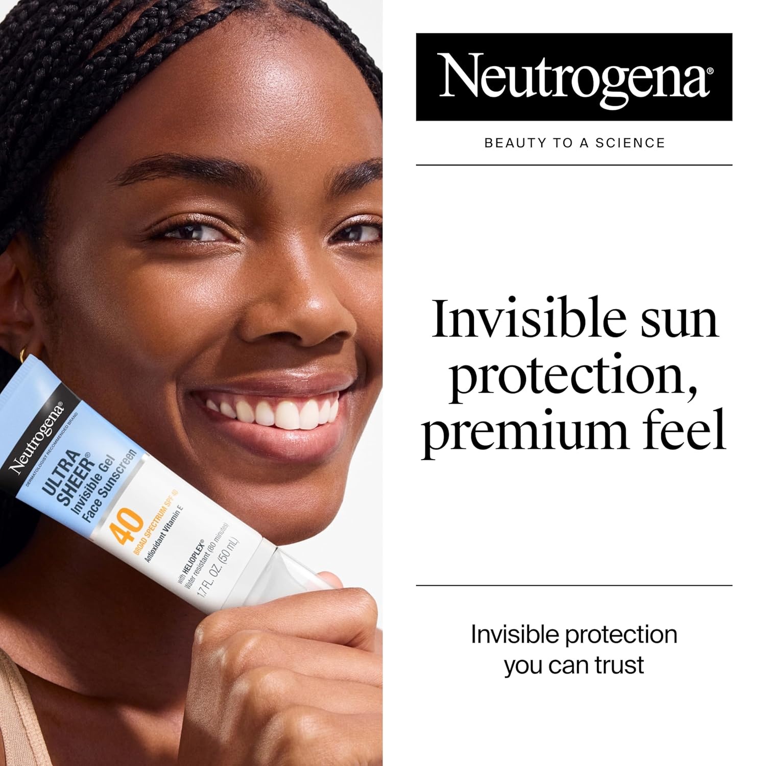 image:imageNeutrogena Ultra Sheer Invisible Gel Face Sunscreen SPF 40 Facial Sunscreen amp Moisturizer Vitamin E Matte Finish Makeup Primer Travel Size 80 Minutes WaterResistant 17 oz