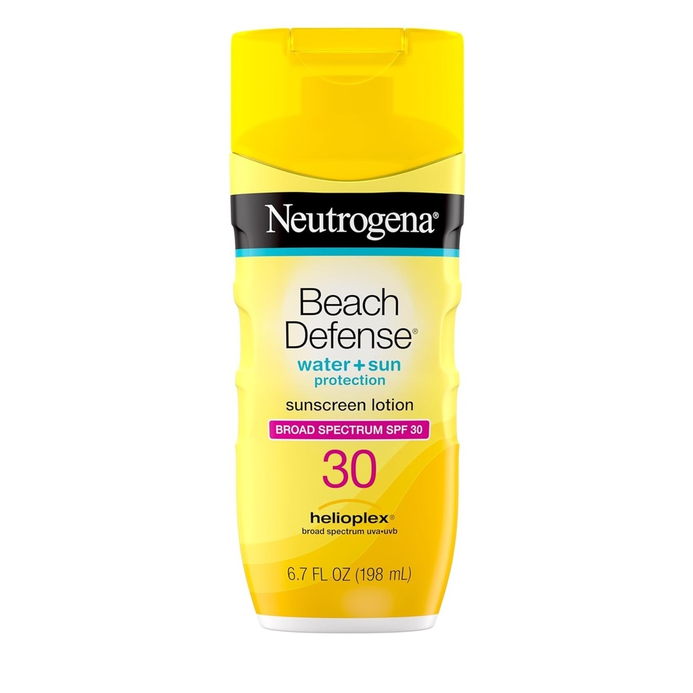 image:imageNeutrogena Beach Defense Sunscreen Lotion SPF 70 Broad Spectrum UVA UVB Protection Lightweight Water Resistant up to 80 Minutes OilFree BeachStrength Sun Protection for Whole Family 67 fl ozSPF 30