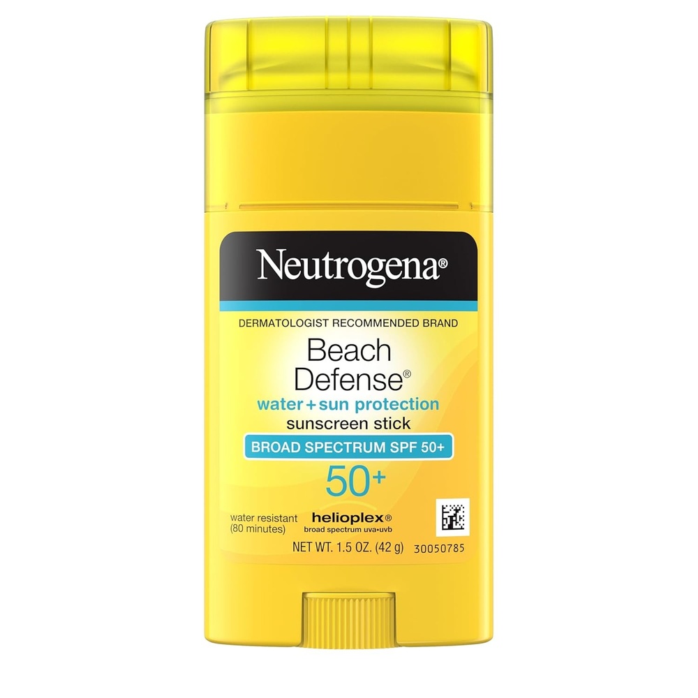 image:imageNeutrogena Beach Defense Sunscreen Stick SPF 50 Broad Spectrum UVA UVB Protection Lightweight Water Resistant up to 80 Minutes OilFree NoMess BeachStrength Sun Protection for Whole Family 15 ozSunscreen Stick