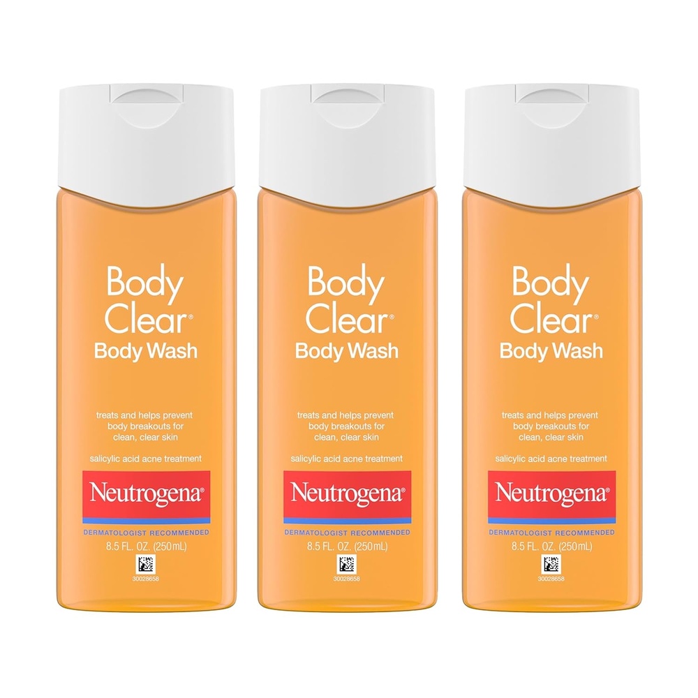 image:imageNeutrogena Body Clear Acne Body Wash 2 Salicylic Acid Acne Medication OilFree amp Glycerin for Breakouts on Back Chest amp Shoulders NonComedogenic Gentle on Skin Unscented 85 Fl Oz 3 PackLightly Scented