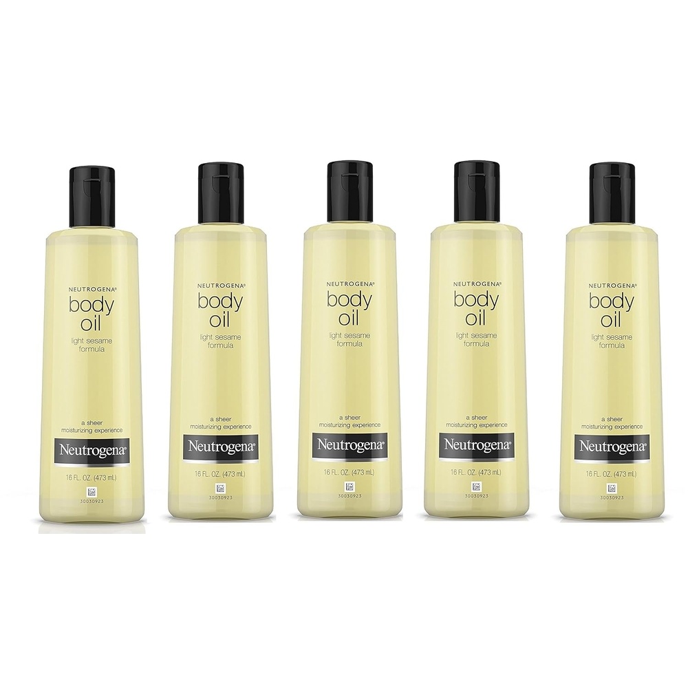 image:imageNeutrogena Body Oil Light Sesame Formula 85 fl oz Radiant Glow Moisturizer for Dry Skin Bath amp Shower Oil For Smooth and Hydrated Skin16 Fl Oz Pack of 5