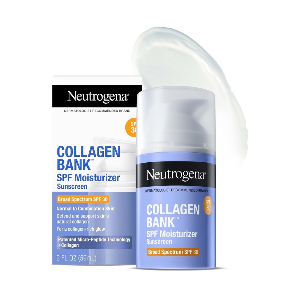 image:imageNeutrogena Collagen Bank SPF Moisturizer with SPF 30 Broad Spectrum AntiAging Face Collagen Cream MicroPeptides No White Cast Travel Size Hydro Boost Hydrating Gel Cleanser 2 fl oz 05 fl ozFace Moisturizer