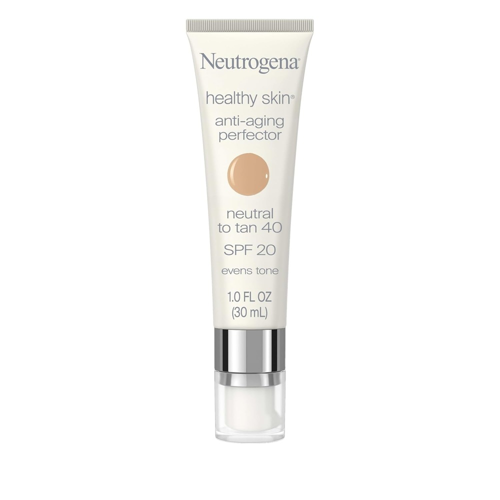 image:imageNeutrogena Healthy Skin AntiAging Perfector Tinted Facial Moisturizer and Retinol Treatment with Broad Spectrum SPF 20 Sunscreen with Titanium Dioxide 60 Medium to Deep 1 fl oz40 Neutral To Tan