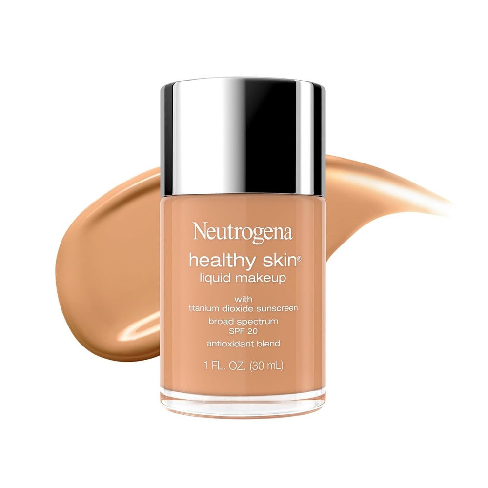 image:imageNeutrogena Healthy Skin Liquid Foundation Makeup with Broad Spectrum SPF 20 Sunscreen Lightweight Medium Coverage Makeup with Sunscreen and ProVitamin B5 Classic Ivory 160C 1 fl oz060 Natural Beige