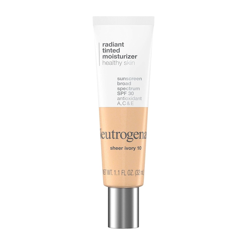image:imageNeutrogena Healthy Skin Radiant Tinted Facial Moisturizer with Broad Spectrum SPF 30 Sunscreen Vitamins A C amp E Lightweight Sheer amp OilFree Coverage Sheer Fair 20 11 fl ozSheer Ivory 10