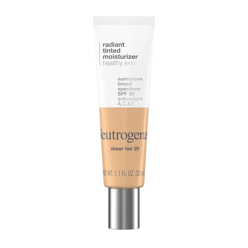 image:imageNeutrogena Healthy Skin Radiant Tinted Facial Moisturizer with Broad Spectrum SPF 30 Sunscreen Vitamins A C amp E Lightweight Sheer amp OilFree Coverage Sheer Fair 20 11 fl ozSheer Fair 20