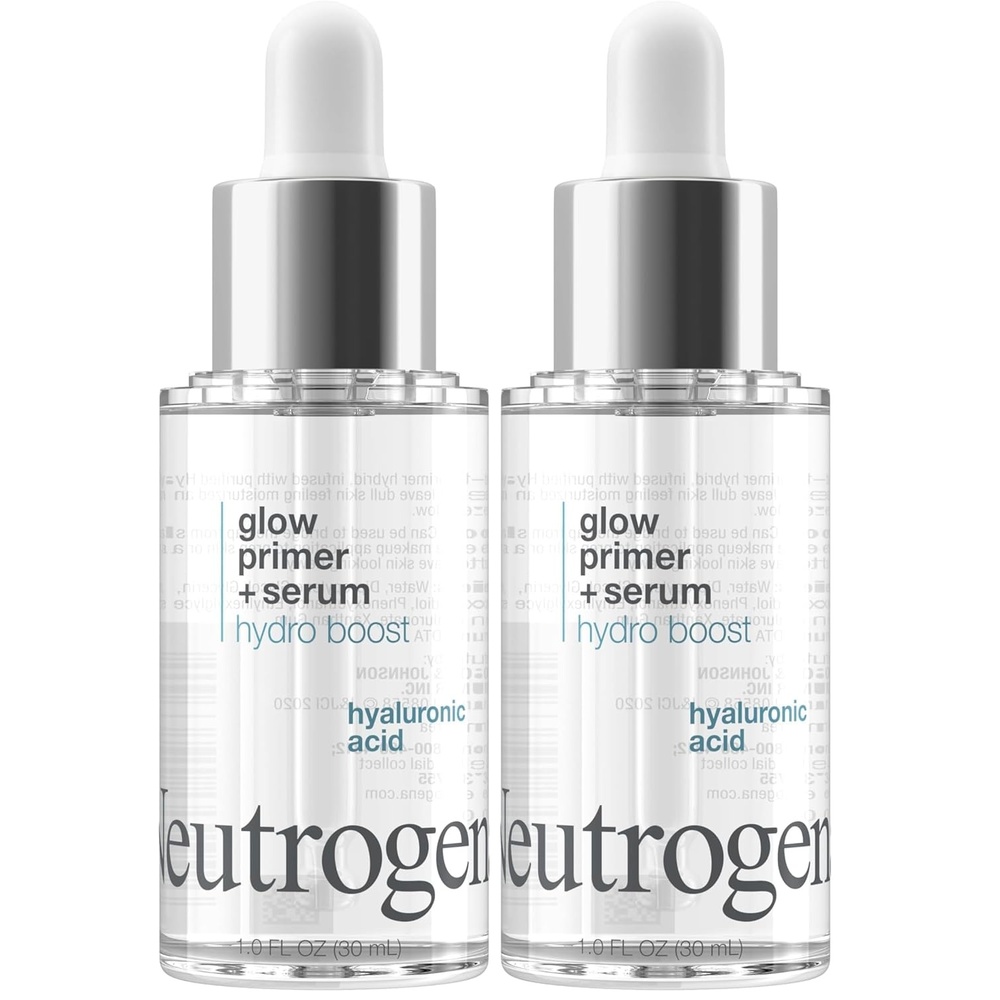 image:imageNeutrogena Hydro Boost Glow Booster Primer amp Serum Hydrating amp Moisturizing Face SerumtoPrimer Hybrid Infused with Purified Hyaluronic Acid amp Designed to Instantly Hydrate 10 fl oz1 Fl Oz Pack of 2