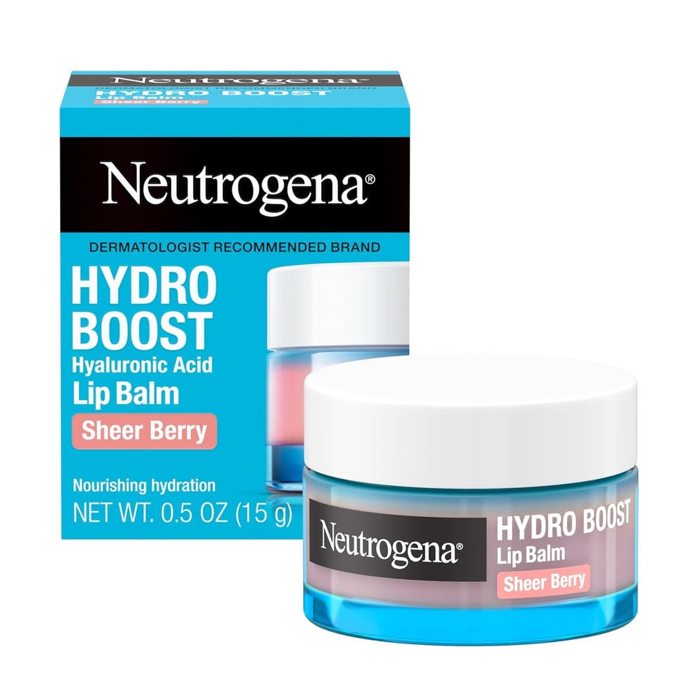 image:imageNeutrogena Hydro Boost Hyaluronic Acid Unscented Lip Balm Leaves Lips Feeling Hydrated Sheer Ice Nude Lip Balm with a Sweet Sugar Flavor Fragrance Free 05 ozSheer Pink