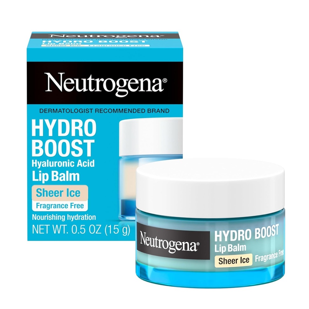image:imageNeutrogena Hydro Boost Hyaluronic Acid Unscented Lip Balm Leaves Lips Feeling Hydrated Sheer Ice Nude Lip Balm with a Sweet Sugar Flavor Fragrance Free 05 ozNude