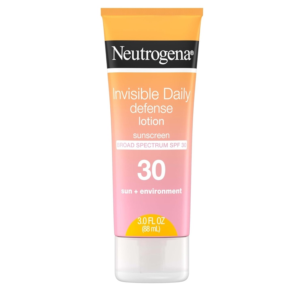 image:imageNeutrogena Invisible Daily Defense Sunscreen Lotion Broad Spectrum SPF 30 OxybenzoneFree amp WaterResistant Sun amp Environmental Aggressor Protection Antioxidant Complex 30 fl oz3 Fl Oz Pack of 1