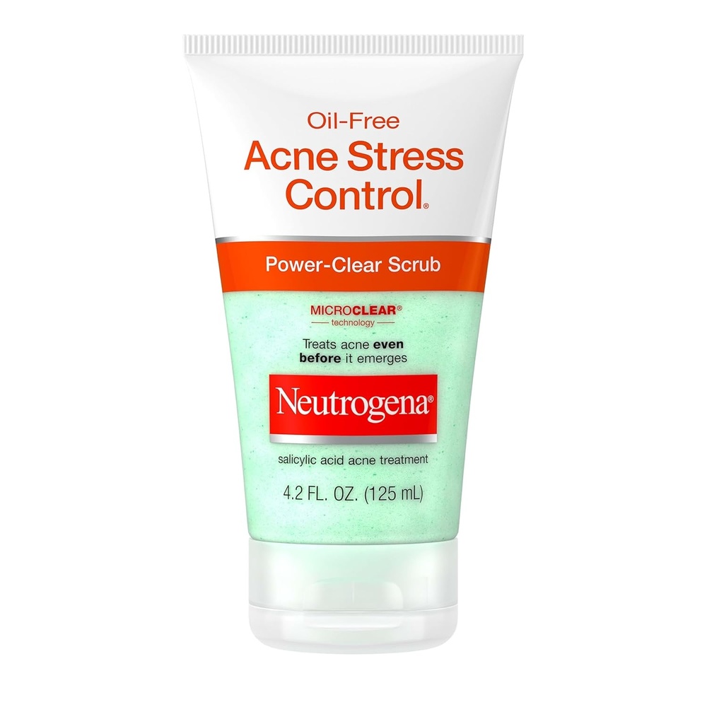 image:imageNeutrogena OilFree Acne Stress Control PowerClear Scrub 2 Salicylic Acid for AcneProne Skin Exfoliating Daily Facial Scrub 42 fl oz4 Fl Oz Pack of 12