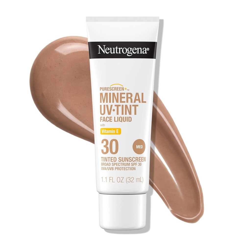 image:imageNeutrogena Purescreen Tinted Sunscreen for Face SPF 30 Broad Spectrum Mineral Sunscreen with Zinc Oxide amp Vitamin E Water Resistant Fragrance Free Medium 11 fl ozTinted Sunscreen