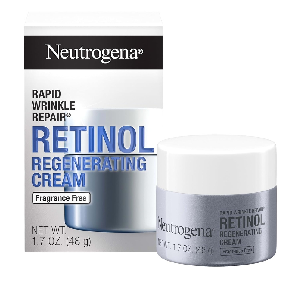 image:imageNeutrogena Rapid Wrinkle Repair Retinol Face Moisturizer Fragrance Free Daily AntiAging Face Cream with Retinol amp Hyaluronic Acid to Fight Fine Lines Wrinkles amp Dark Spots 17 oz17 Ounce Pack of 12