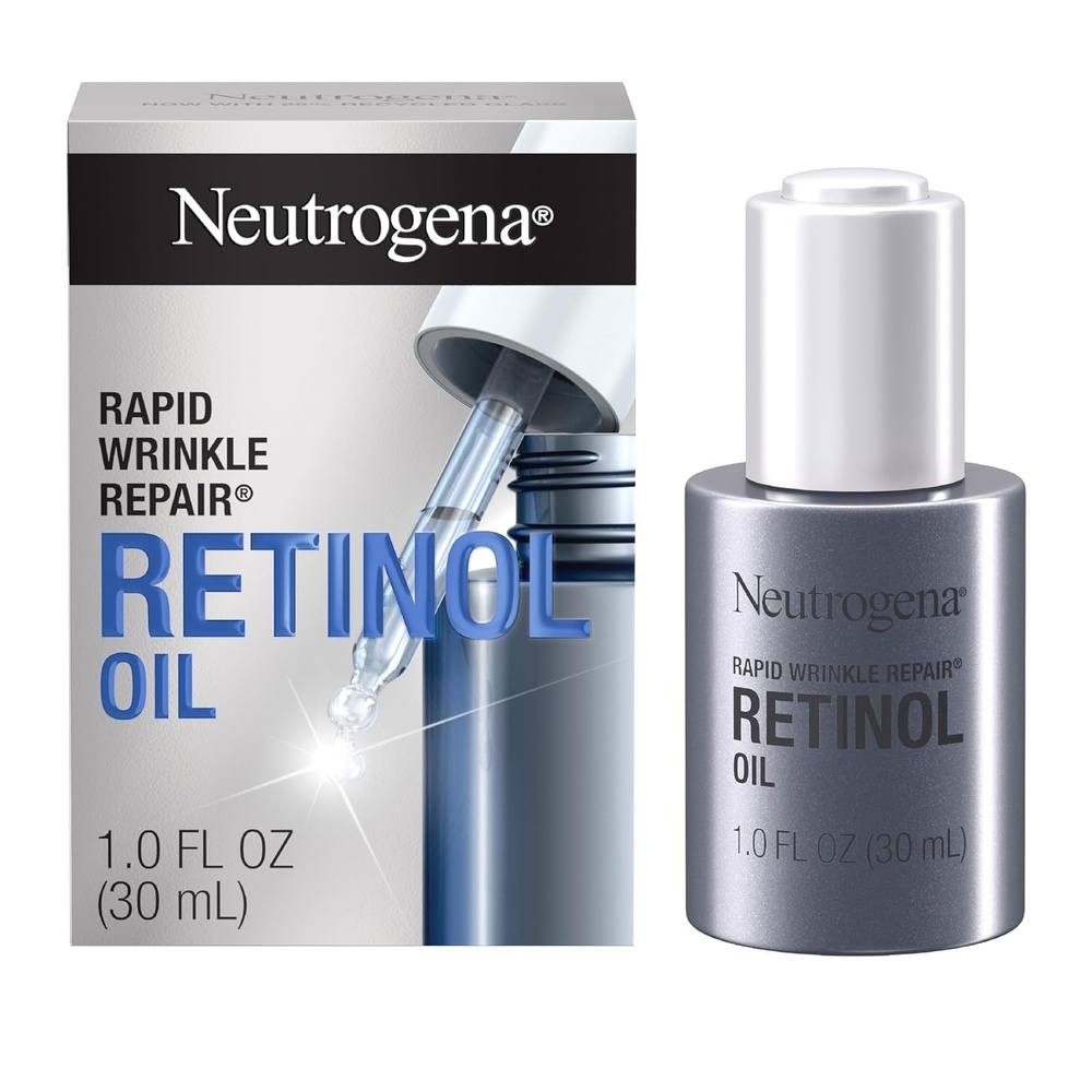 image:imageNeutrogena Rapid Wrinkle Repair Retinol Face Oil Daily AntiAging Face Serum to Fight Fine Lines Deep Wrinkles amp Dark Spots 10 fl oz1 Fl Oz Pack of 1