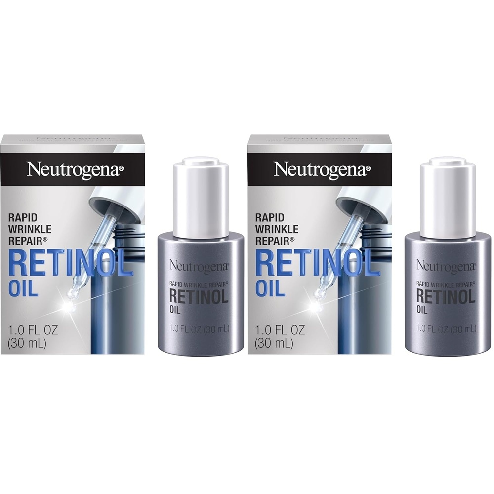 image:imageNeutrogena Rapid Wrinkle Repair Retinol Face Oil Daily AntiAging Face Serum to Fight Fine Lines Deep Wrinkles amp Dark Spots 10 fl oz1 Fl Oz Pack of 2