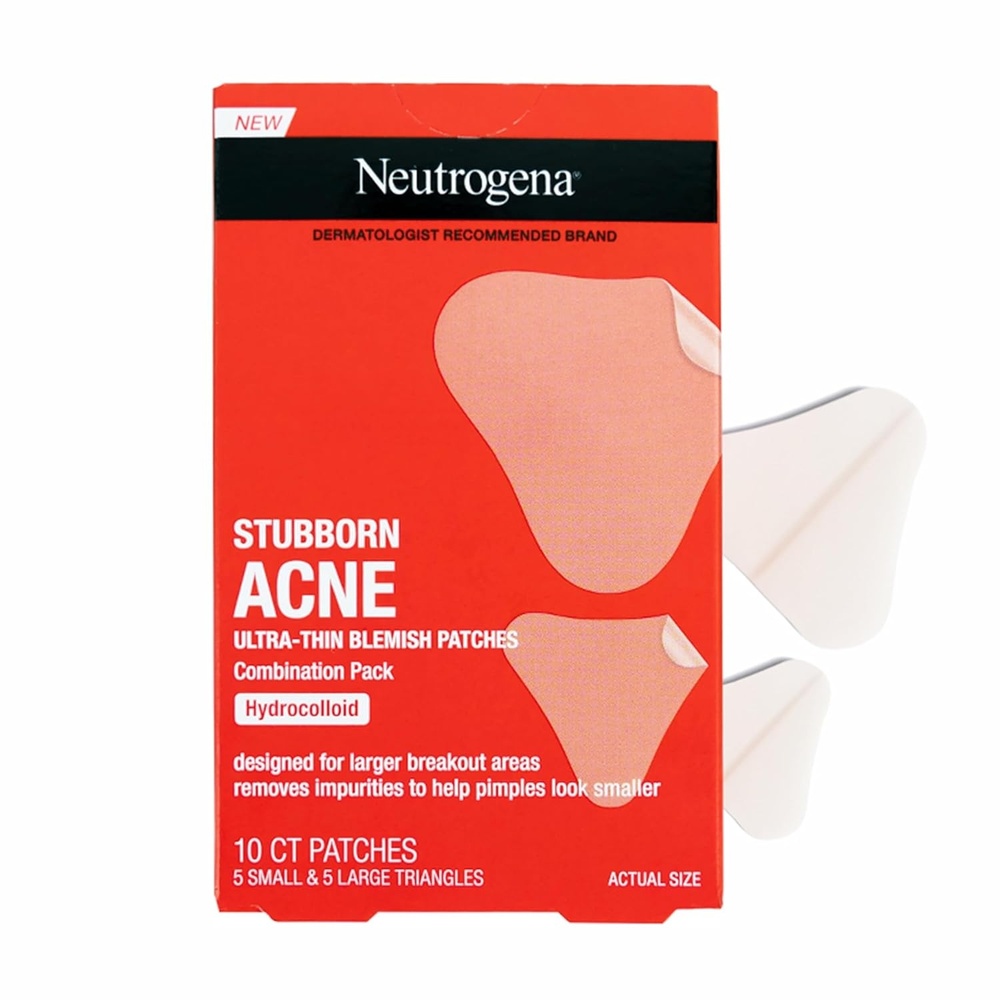 image:imageNeutrogena Sensitive Skin Blemish Patches Acne Patches for Sensitive Skin Hydrocolloid Treatment Visibly Shrinks Pimples Overnight 2 Sizes 30 Count10ct