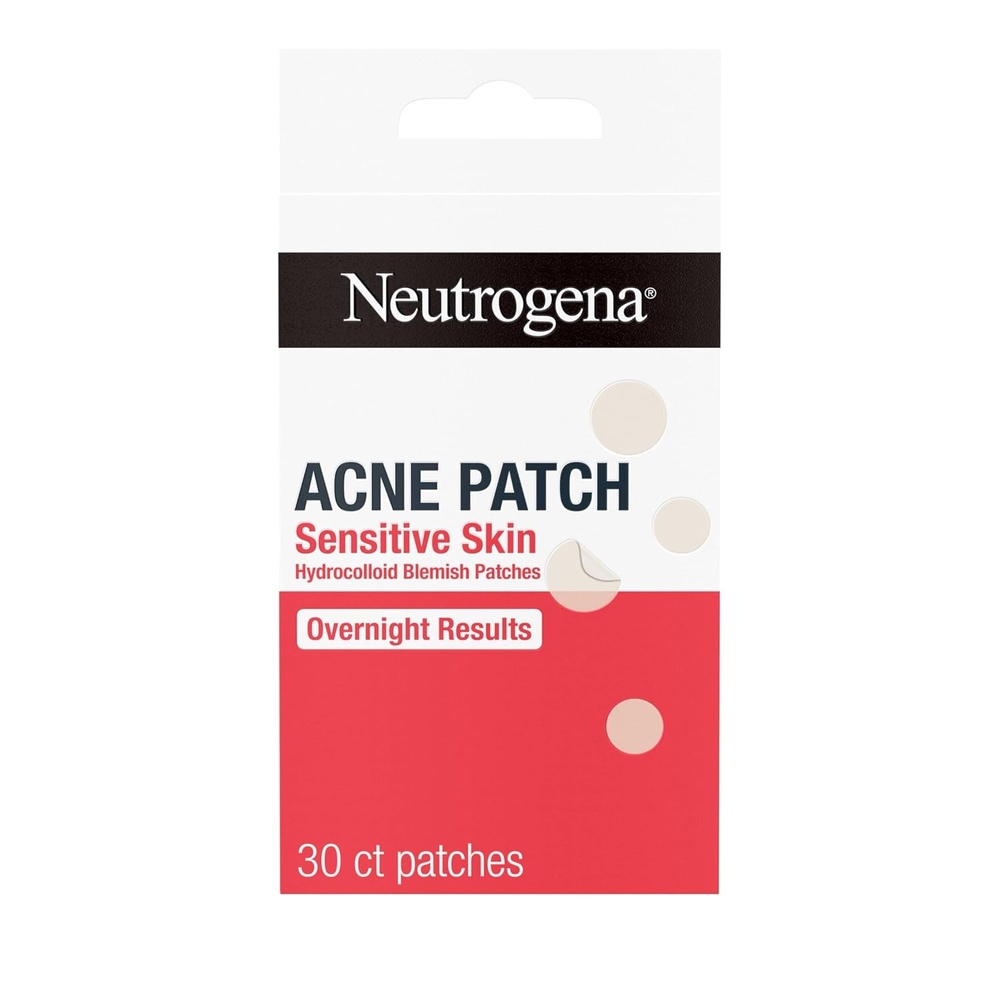 image:imageNeutrogena Sensitive Skin Blemish Patches Acne Patches for Sensitive Skin Hydrocolloid Treatment Visibly Shrinks Pimples Overnight 2 Sizes 30 Count30 Count Pack of 1