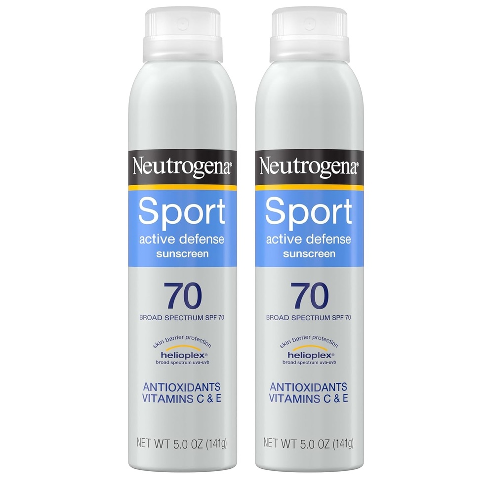 image:imageNeutrogena Sport Face Sunscreen Lotion SPF 70 Oil Free Sweat and WaterResistant Broad Spectrum UVA UVB Protection OxybenzoneFree for Active Lifestyles 25 fl ozSunscreen Spray
