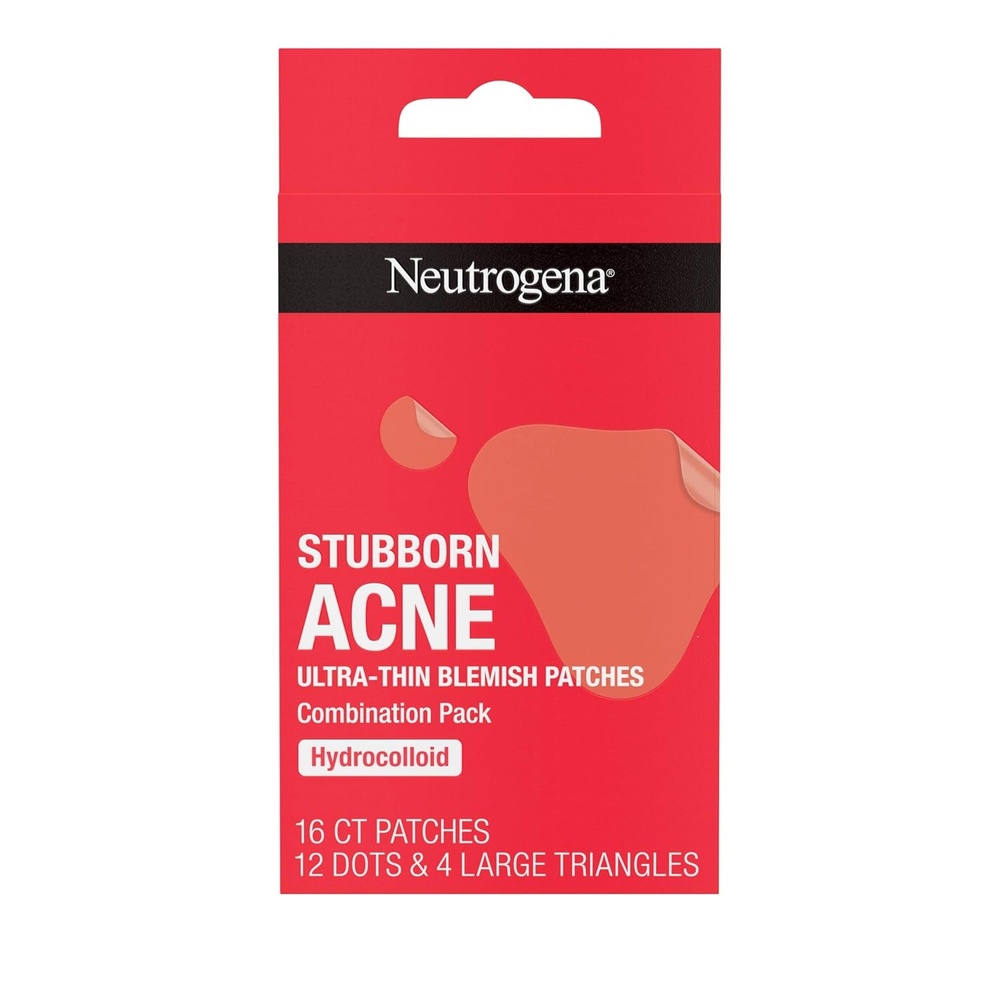 image:imageNeutrogena Stubborn Acne UltraThin Blemish Patches Acne Pimple Patches UltraThin Hydrocolloid Facial Stickers Suitable for all SkinTypes 16 Patches