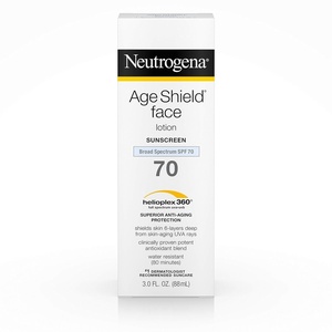 image:imageNeutrogena Age Shield AntiOxidant Face Lotion Sunscreen with Broad Spectrum SPF 70 OilFree amp NonComedogenic Moisturizing Sunscreen to Prevent Signs of Aging 3 fl oz Pack of 2
