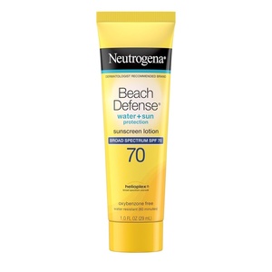 image:imageNeutrogena Beach Defense Sunscreen Lotion SPF 70 Broad Spectrum UVA UVB Protection Lightweight Water Resistant up to 80 Minutes OilFree BeachStrength Sun Protection for Whole Family 67 fl ozSPF 70