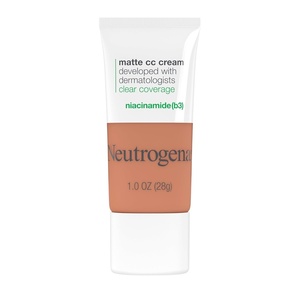 image:imageNeutrogena Clear Coverage Flawless Matte CC Cream FullCoverage Color Correcting Cream Face Makeup with Niacinamide b3 Hypoallergenic Oil Free amp Fragrance Free Sand 1 oz75 Ginger