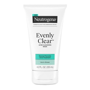 image:imageNeutrogena Evenly Clear Acne Cleansing Face Mask with 35 Benzoyl Peroxide Treats Breakouts amp Bentonite Clay Purifying Clay Mask Absorbs Oil to Visibly Improve the look of Skin 42 fl oz