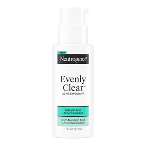image:imageNeutrogena Evenly Clear Acne Exfoliant with Salicylic Acid amp Mandelic Acid MultiAcid Face Exfoliating Treatment Serum Visibly Fade the look of PostAcne Marks for A Smooth Even Skin Tone 1 fl oz