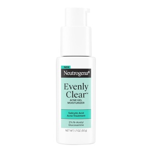 image:imageNeutrogena Evenly Clear Acne Gel Moisturizer with Salicylic Acid amp NAcetyl Glucosamine Lightweight NonGreasy Face Moisturizer Helps Treat Breakouts amp Visibly Fade the look of PostAcne 17 fl oz