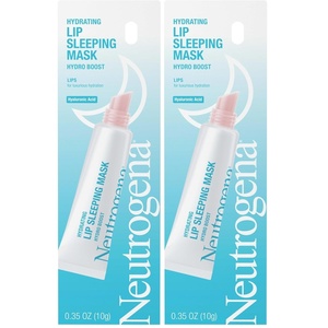 image:imageNeutrogena Hydro Boost Hydrating Lip Sleeping Mask with Hyaluronic Acid Clear Overnight and Daily Moisturizing Treatment for Very Dry Lips Fragrance Free Squeeze Tube Lip Balm 035 oz035 Ounce Pack of 2