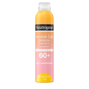 image:imageNeutrogena Invisible Daily Defense Body Sunscreen Spray Broad Spectrum SPF 60 OxybenzoneFree amp WaterResistant Sun amp Environmental Aggressor Protection Antioxidant Complex 50 oz5 Fl Oz Pack of 1
