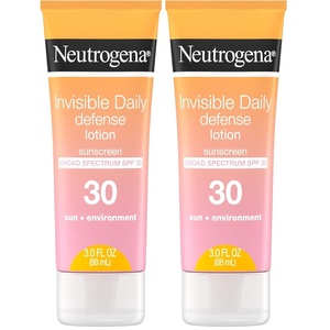 image:imageNeutrogena Invisible Daily Defense Sunscreen Lotion Broad Spectrum SPF 30 OxybenzoneFree amp WaterResistant Sun amp Environmental Aggressor Protection Antioxidant Complex 30 fl oz3 Fl Oz Pack of 2