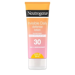 image:imageNeutrogena Invisible Daily Defense Sunscreen Lotion Broad Spectrum SPF 30 OxybenzoneFree amp WaterResistant Sun amp Environmental Aggressor Protection Antioxidant Complex 30 fl oz3 Fl Oz Pack of 1