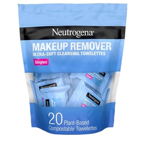 image:imageNeutrogena Makeup Remover Towelettes for Face with Micellar Water Daily AlcoholFree Gently Removes Oil Dirt and Waterproof Makeup in a Simple Fully PlantBased Cloth 25 ct20 Count Pack of 1