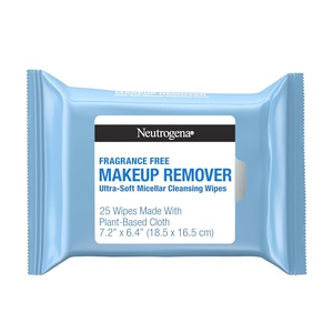 image:imageNeutrogena Makeup Remover Wipes for Face Daily FragranceFree Gently Removes Oil Dirt and Waterproof Makeup in a Simple Fully PlantBased Cloth 25 ct25 Count Pack of 1