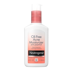 image:imageNeutrogena Oil Free Acne Moisturizer 5 Salicylic Acid Acne Treatment Pink Grapefruit Face Lotion for Breakouts NonGreasy amp NonComedogenic 4 fl oz