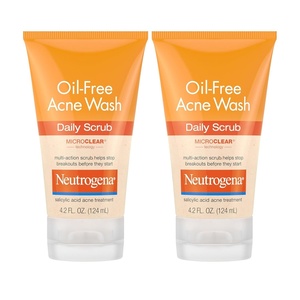 image:imageNeutrogena OilFree Acne Face Scrub 2 Salicylic Acid Acne Treatment Daily Face Wash to help Prevent Breakouts Exfoliating Facial Cleanser for AcneProne Skin Twin Pack 42 fl oz 2 PackUnscented